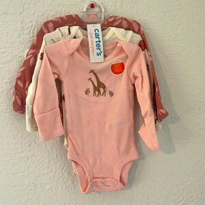 Newborn long sleeve with hand covers onesie set of three